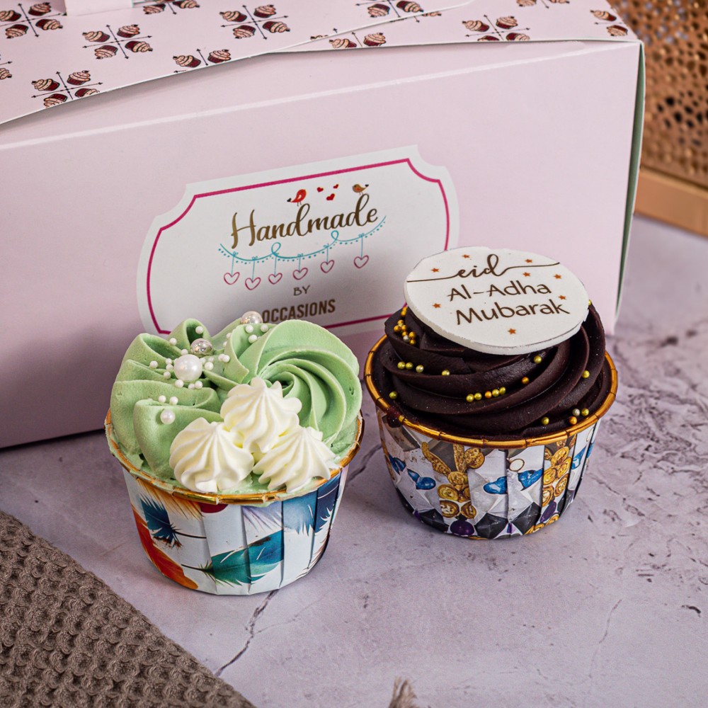 Eid Blessing Cupcake Box of 2 