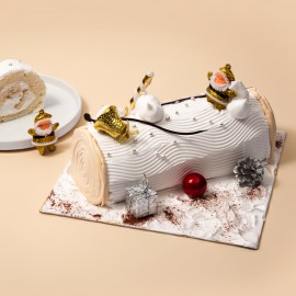 VANILLA YULE LOG XMAS CAKE