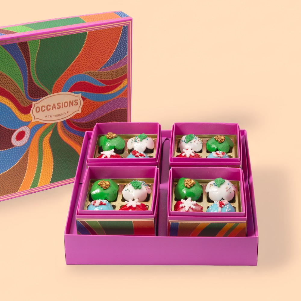 16 PCS FROSTED PLUM CAKE POPS