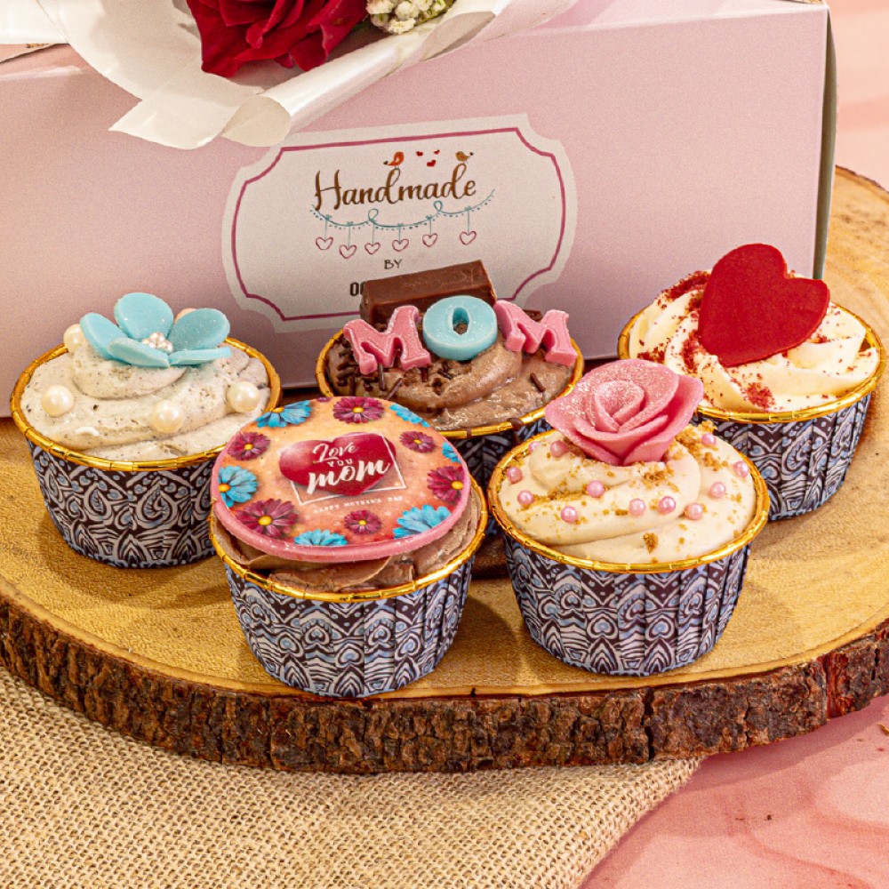 MOTHER'S DAY CUPCAKE  BOX OF 5