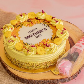 MOM'S ROYAL RASMALAI WITH ARTIFICIAL ROSE