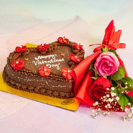 Cadbury cake with double flower combo