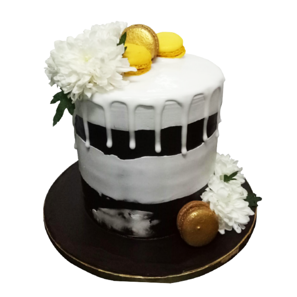 Gold Macaron Theme Cake