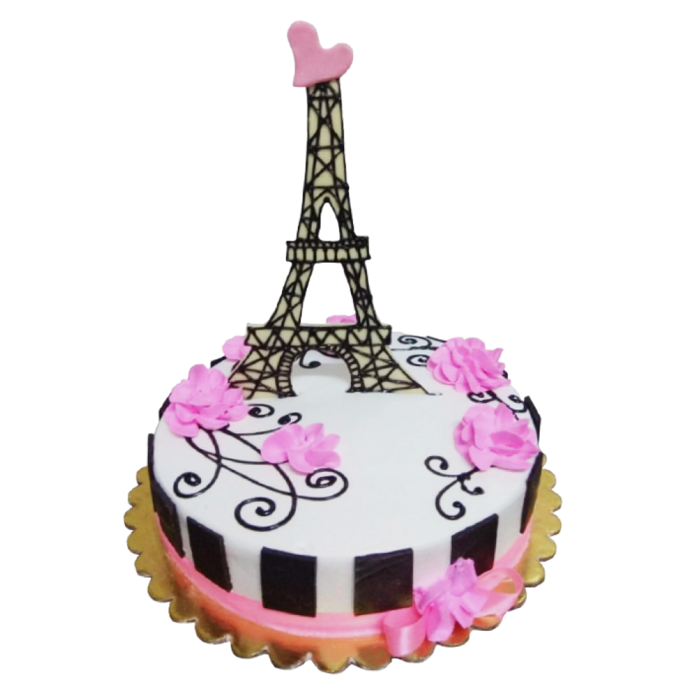 Paris Theme Cake