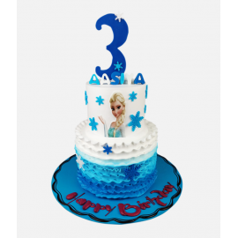 Elsa theme cake