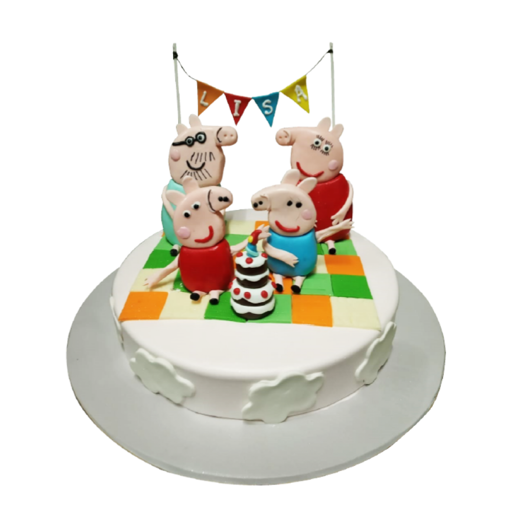 Peppa Pig Cake - Ribbons & Balloons