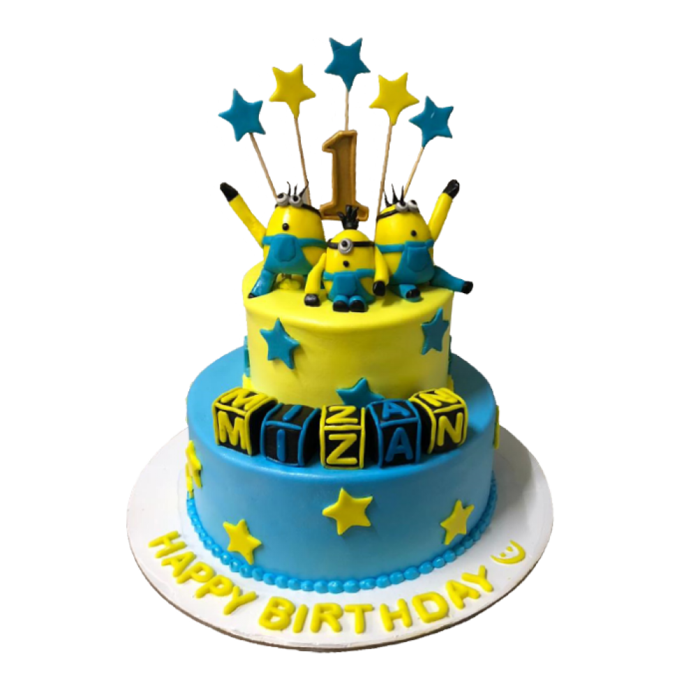 Minion Theme 3rd Birthday Cake, Online kid's Birthday cakes, Bangalore  Delivery, Customized Minion Cakes