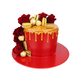 Roses with Ferrero theme cake