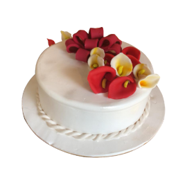 Petals & White Theme Cake