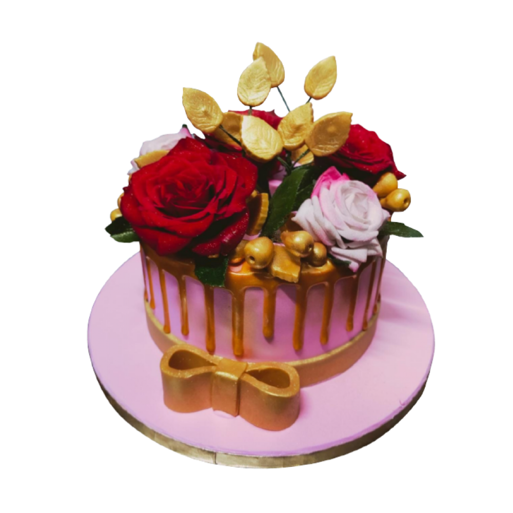 Red Rose Theme Cake