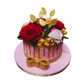 Red Rose Theme Cake