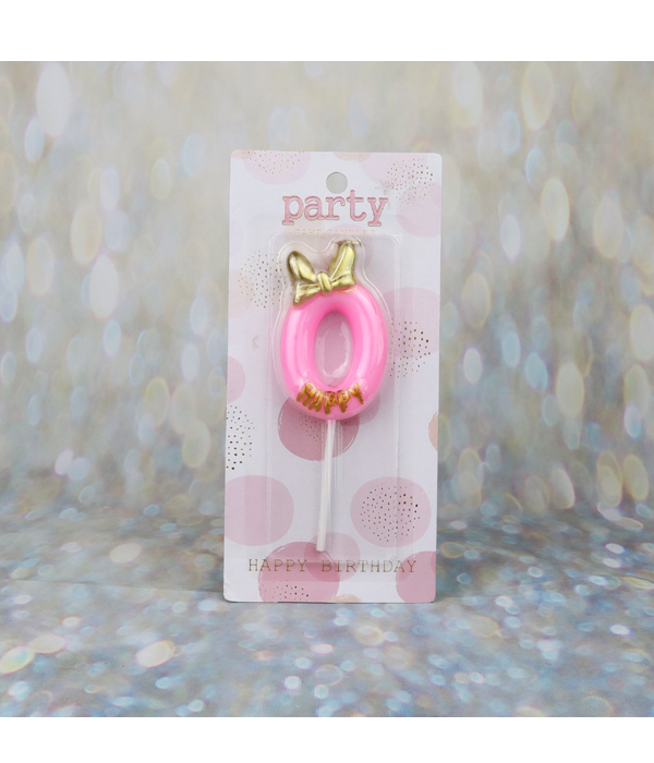 Baby Pink Candle Numbers 0-9