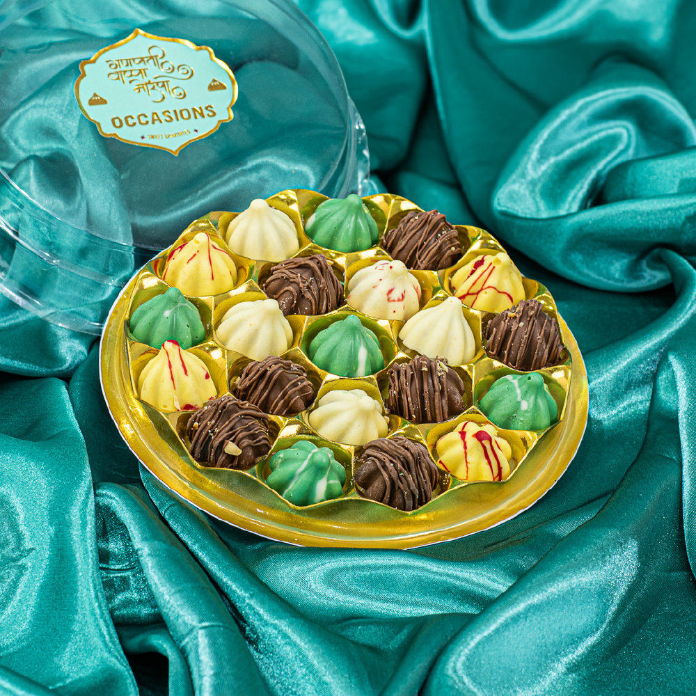 Chocolate Burst Modak 21 Pcs