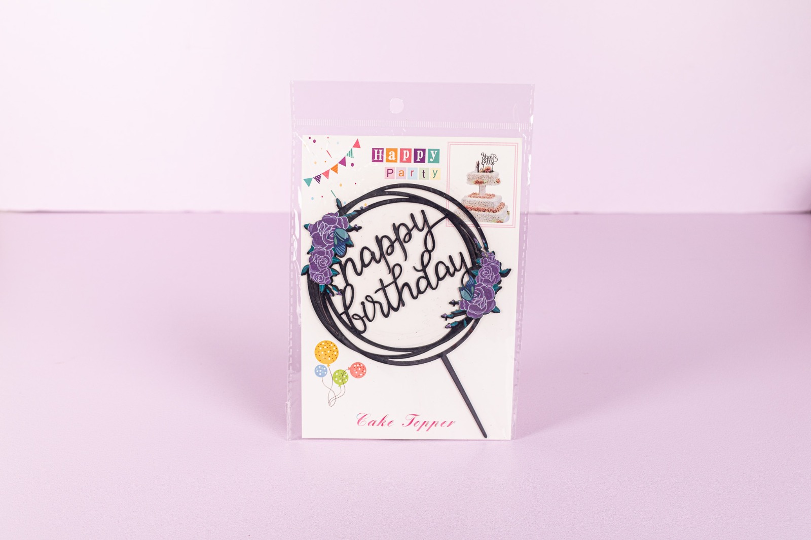Floral Happy Birthday Topper